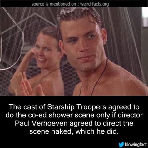 starship troopers shower|The Funny Arrangement Of The Starship Troopers Shower Scene